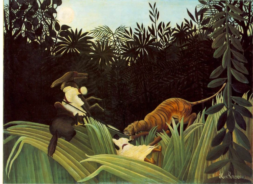 Rousseau - One of the Tiger paintings - exact title unknown